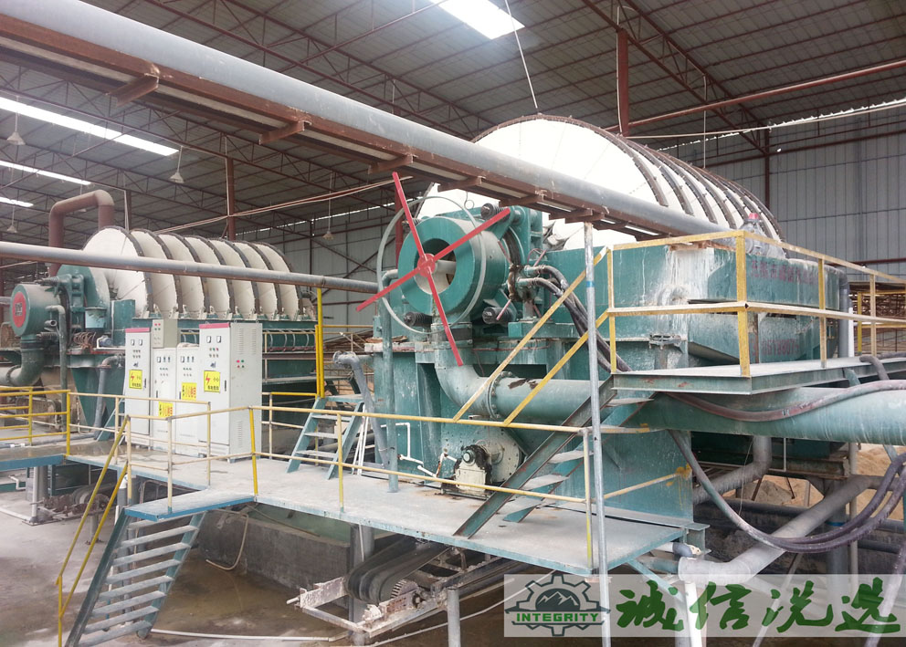 廣東盤式真空過濾機處理鉀長石現場